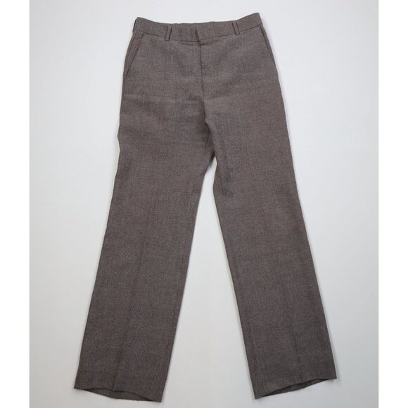 Vintage 70s Levis Mens 30x33 Knit Flared Wide Leg Chino Pants Trousers Plaid USA